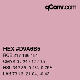 カラーコード: HEX #D9A6B5 | qconv.com