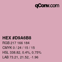 Color code: HEX #D9A6B8 | qconv.com