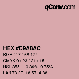 Farbcode: HEX #D9A8AC | qconv.com
