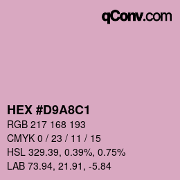 Farbcode: HEX #D9A8C1 | qconv.com
