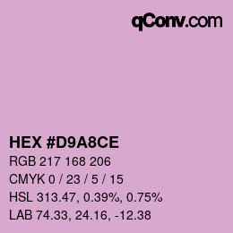 カラーコード: HEX #D9A8CE | qconv.com