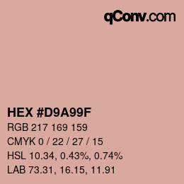 Color code: HEX #D9A99F | qconv.com