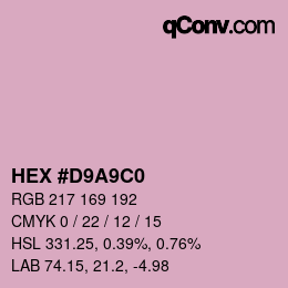 Color code: HEX #D9A9C0 | qconv.com