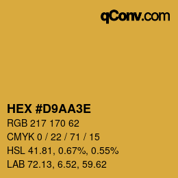 Farbcode: HEX #D9AA3E | qconv.com