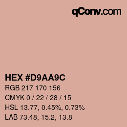 Color code: HEX #D9AA9C | qconv.com