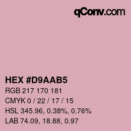 Color code: HEX #D9AAB5 | qconv.com