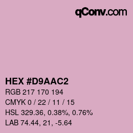 Color code: HEX #D9AAC2 | qconv.com