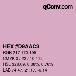 Color code: HEX #D9AAC3 | qconv.com