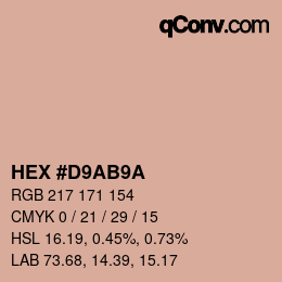 Color code: HEX #D9AB9A | qconv.com