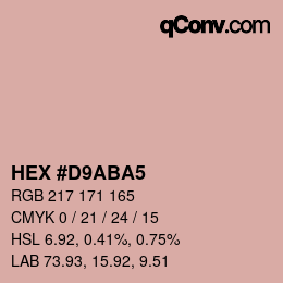 Color code: HEX #D9ABA5 | qconv.com