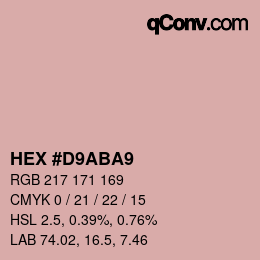 Color code: HEX #D9ABA9 | qconv.com