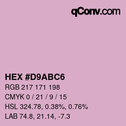 Farbcode: HEX #D9ABC6 | qconv.com