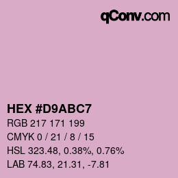 Color code: HEX #D9ABC7 | qconv.com