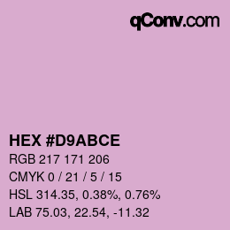 Color code: HEX #D9ABCE | qconv.com
