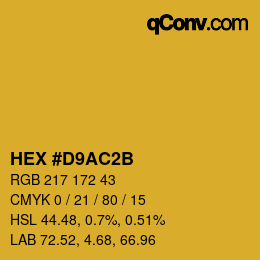 Color code: HEX #D9AC2B | qconv.com