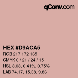 Color code: HEX #D9ACA5 | qconv.com