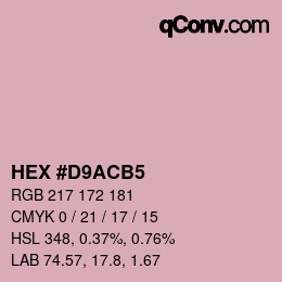 颜色代码: HEX #D9ACB5 | qconv.com