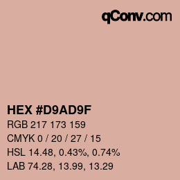Color code: HEX #D9AD9F | qconv.com