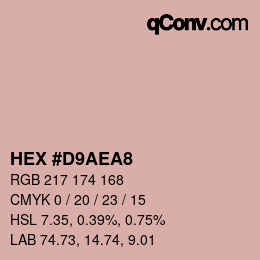 Color code: HEX #D9AEA8 | qconv.com