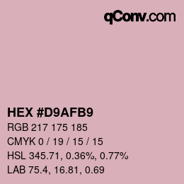 Color code: HEX #D9AFB9 | qconv.com