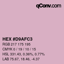 Color code: HEX #D9AFC3 | qconv.com