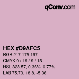 Color code: HEX #D9AFC5 | qconv.com