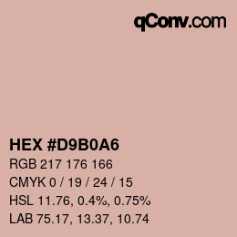 カラーコード: HEX #D9B0A6 | qconv.com