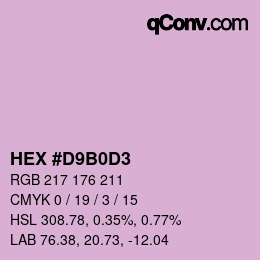 Farbcode: HEX #D9B0D3 | qconv.com
