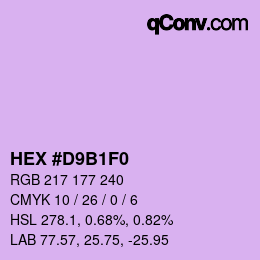 カラーコード: HEX #D9B1F0 | qconv.com