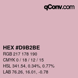 Farbcode: HEX #D9B2BE | qconv.com