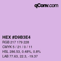 Color code: HEX #D9B3E4 | qconv.com