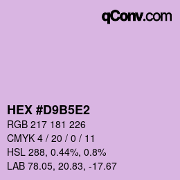 Código de color: HEX #D9B5E2 | qconv.com