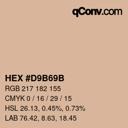 Color code: HEX #D9B69B | qconv.com
