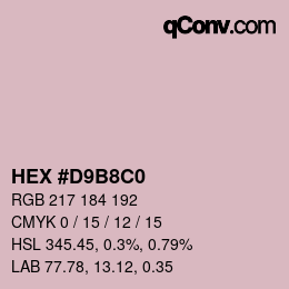 Color code: HEX #D9B8C0 | qconv.com