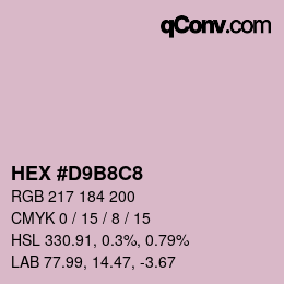 カラーコード: HEX #D9B8C8 | qconv.com