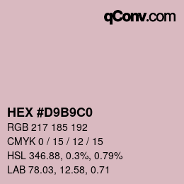 Color code: HEX #D9B9C0 | qconv.com