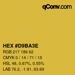 カラーコード: HEX #D9BA3E | qconv.com