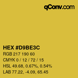 Código de color: HEX #D9BE3C | qconv.com