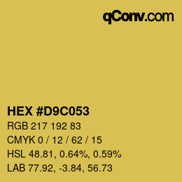 Color code: HEX #D9C053 | qconv.com