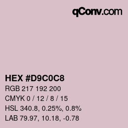Color code: HEX #D9C0C8 | qconv.com