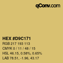 Color code: HEX #D9C171 | qconv.com