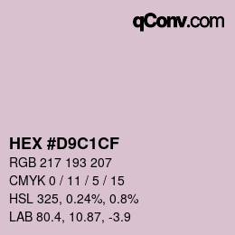 Color code: HEX #D9C1CF | qconv.com