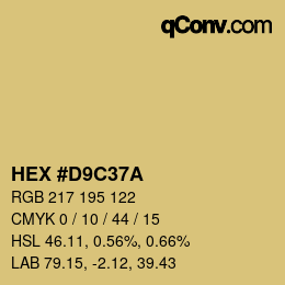 カラーコード: HEX #D9C37A | qconv.com