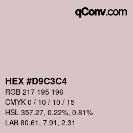 Color code: HEX #D9C3C4 | qconv.com