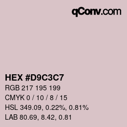 Color code: HEX #D9C3C7 | qconv.com