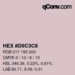 Color code: HEX #D9C3C8 | qconv.com