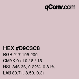 Color code: HEX #D9C3C8 | qconv.com