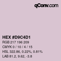 Color code: HEX #D9C4D1 | qconv.com