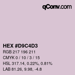 Color code: HEX #D9C4D3 | qconv.com