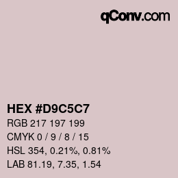 Color code: HEX #D9C5C7 | qconv.com
